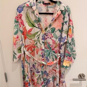 Zara Multicolor Floral Mini Dress
